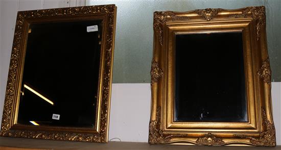 2 gilt frame wall mirrors